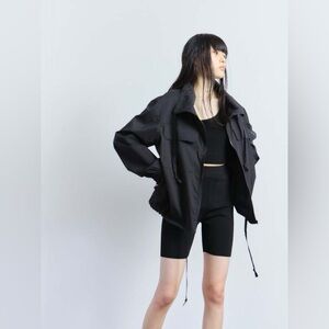 Mijeong Park Pocket Detailed Black Anorak Zip Up Jacket‎